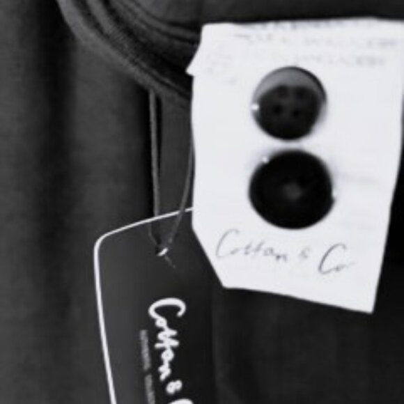 Cotton & Co black "French Terry" short NWT Men's Size 34 - Picture 6 of 7